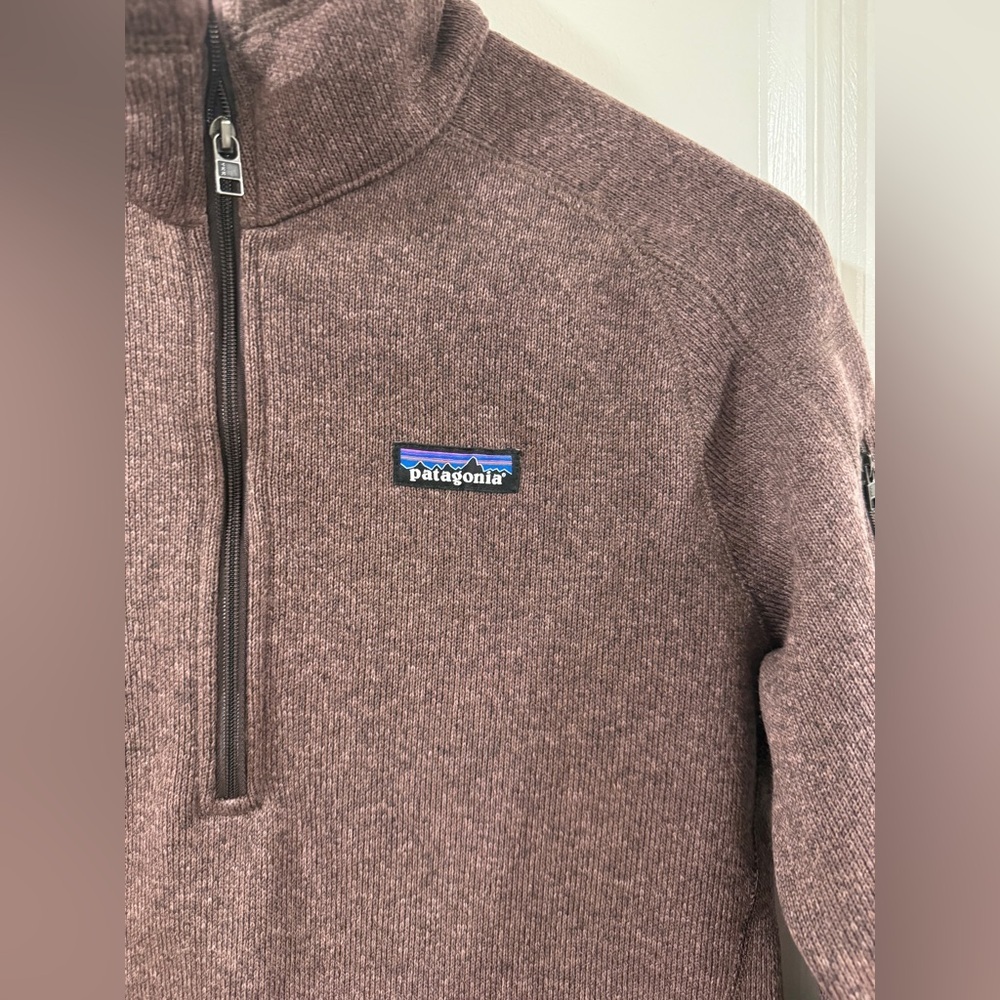 Patagonia Better Sweater Women’s Medium 1/4 Zip Fleece Pullover Brown - Picture 3 of 9